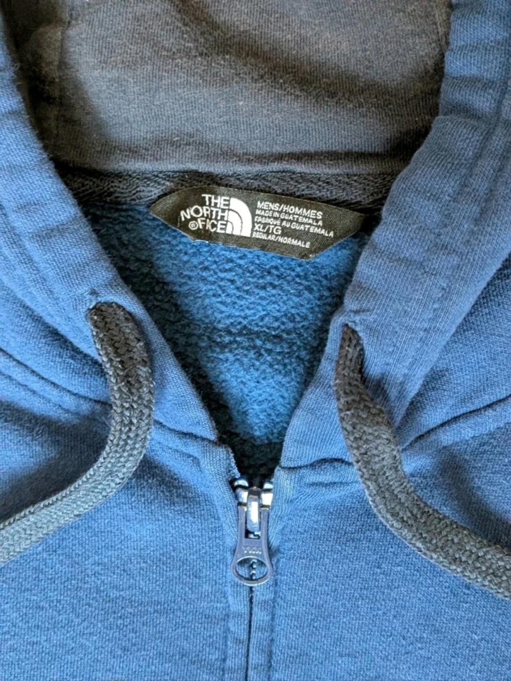 The North Face Men's Navy Full-Zip Hoodie Y2K